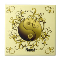 Yellow Tribal Yin Yang