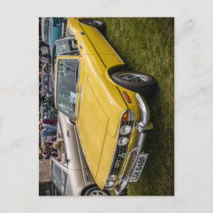 Yellow Triumph Stag sports car Jigsaw Postcard