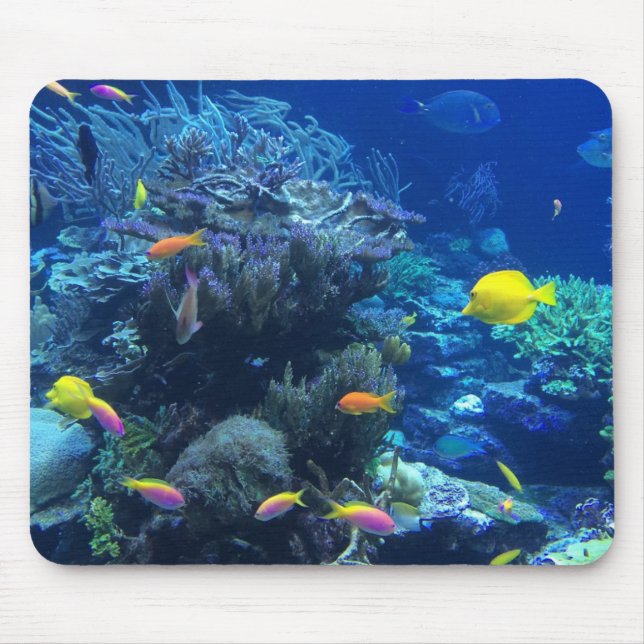 Yellow Tropical Fish Mouse Pad (Front)