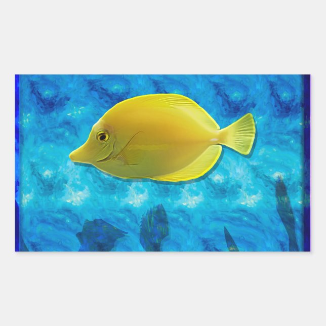 Yellow Tropical Fish Sticker (Front)