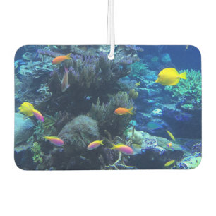 Yellow Tropical Fish Underwater Photo Air Freshener