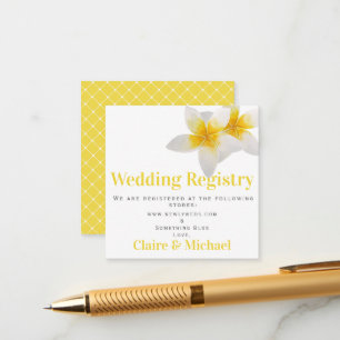 Yellow Tropical Flowers   Wedding Registry Insert