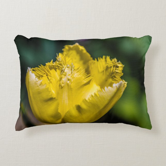Yellow Tulip Accent Pillow (Front)