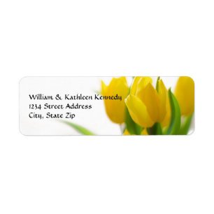 Yellow Tulip - Address Label