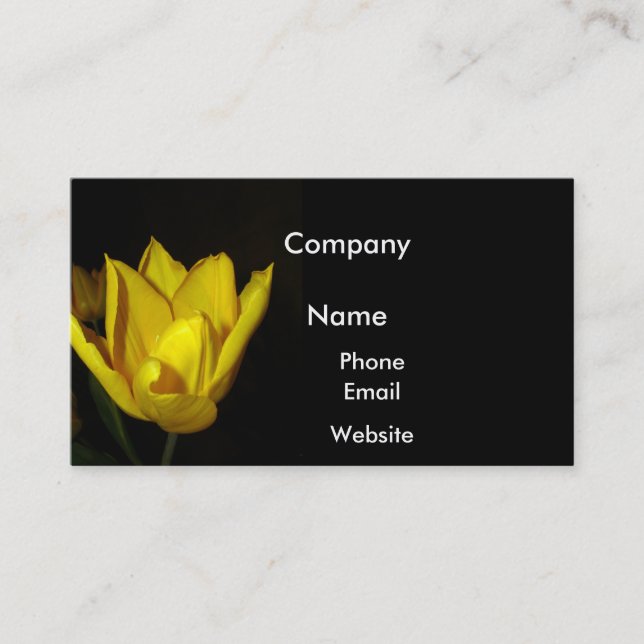 Yellow Tulip Business Card (Front)
