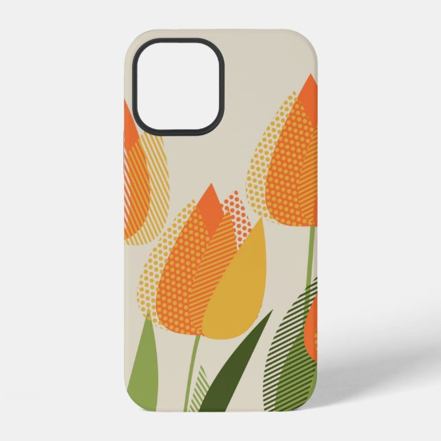 Yellow tulip flower iPhone case (Back)