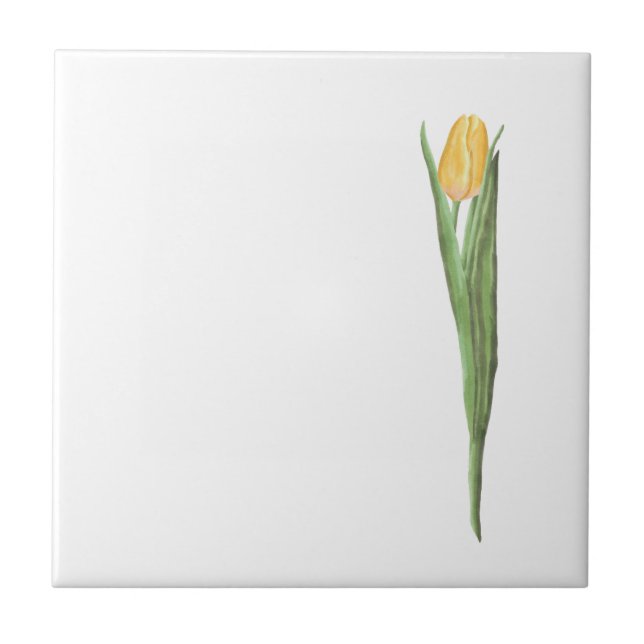 Yellow tulip flower summer spring tile (Front)