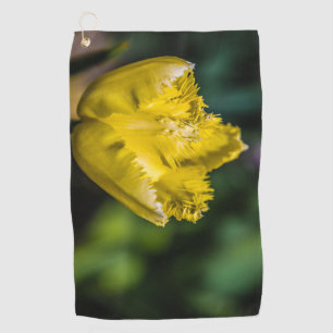 Yellow Tulip Golf Towel