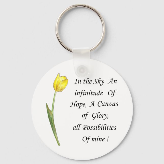 Yellow Tulip Keychain (Front)
