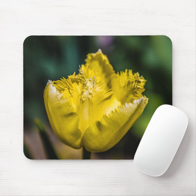 Yellow Tulip Mouse Pad (With Mouse)