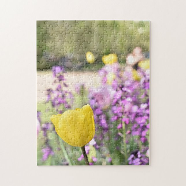 Yellow Tulip Regent's Park Flowers London England Jigsaw Puzzle (Vertical)
