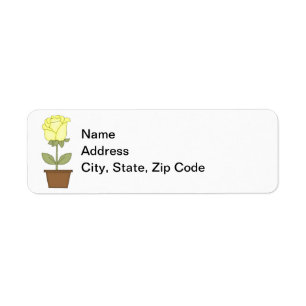 Yellow Tulip Return Address Label