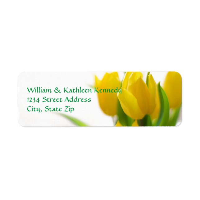 Yellow Tulip - Return Address Label (Front)