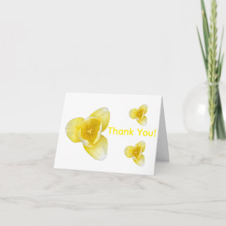 Yellow tulip thank you card