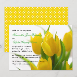 Yellow Tulip - Wedding Announcement