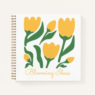 Yellow Tulips Aesthetic Personalized Notebook