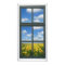 Yellow Tulips Blue Sky Spring Window View Poster