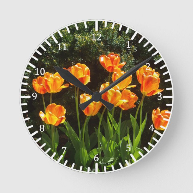 Yellow Tulips clock (Front)