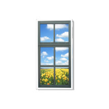 Yellow Tulips Faux Window View