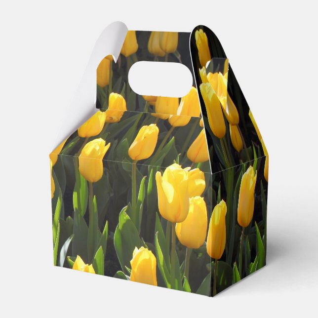 Yellow Tulips Favor Box (Front Side)