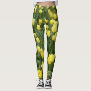 Yellow Tulips Field Legging