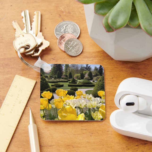 Yellow Tulips from Arboretum Volcji Potok Slovenia Keychain (Desk)
