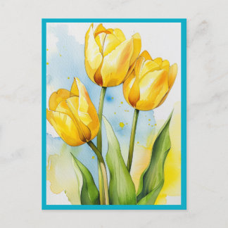 YELLOW TULIPS Postcard
