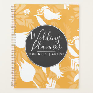 Yellow Tulips Rose Floral Silohuette Wedding Planner