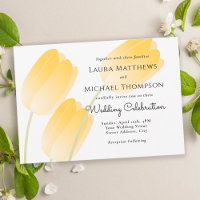Yellow Tulips Spring Floral Wedding