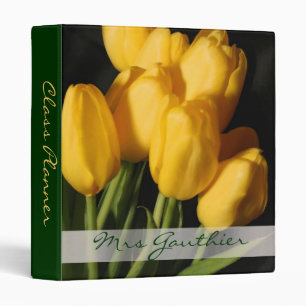Yellow Tulips Teachers Class Planner School Binder