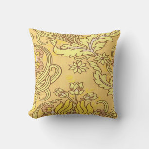 Yellow Tulips Throw Pillow