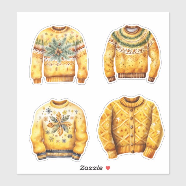 Yellow Ugly Christmas Sweaters (Sheet)