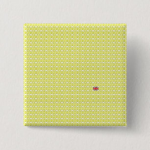 Yellow UK Union Jacks & odd one 2 Inch Square Button