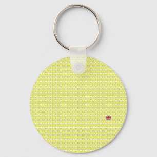 Yellow UK Union Jacks & odd one Keychain