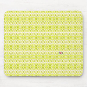 Yellow UK Union Jacks & odd one Mouse Pad