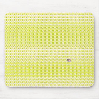 Yellow UK Union Jacks & odd one Mouse Pad