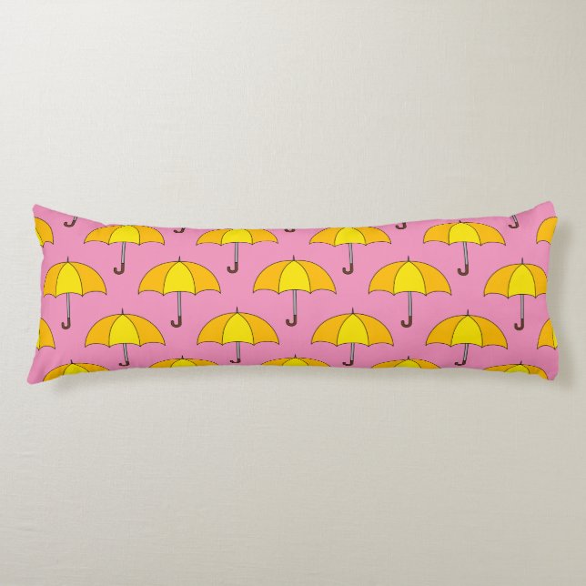 Yellow Umbrella Body Pillow (Front)