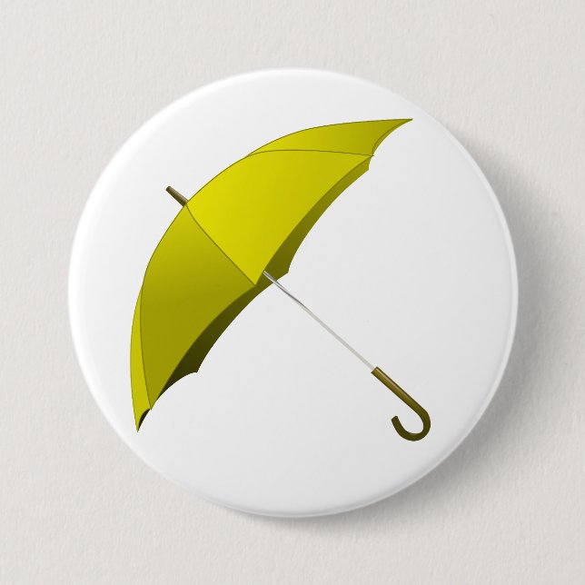 Yellow Umbrella Hong Kong Pro-Democracy Movement 3 Inch Round Button (Front)