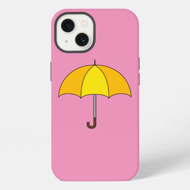 Yellow Umbrella iPhone Case (Back)