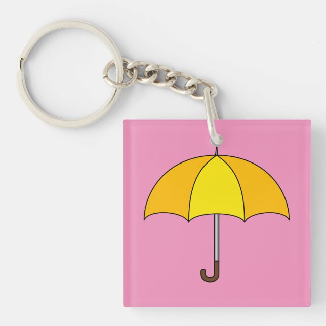 Yellow Umbrella Keychain (Front)