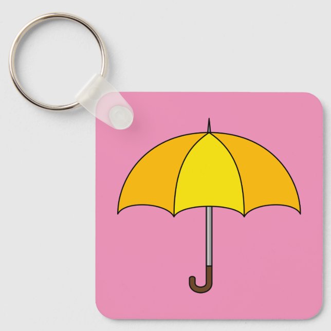 Yellow Umbrella Keychain (Front)