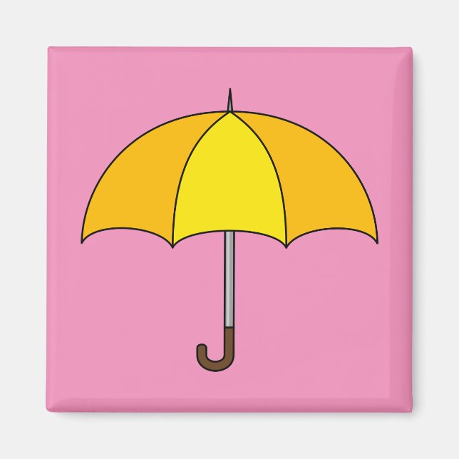 Yellow Umbrella Magnet (Front)