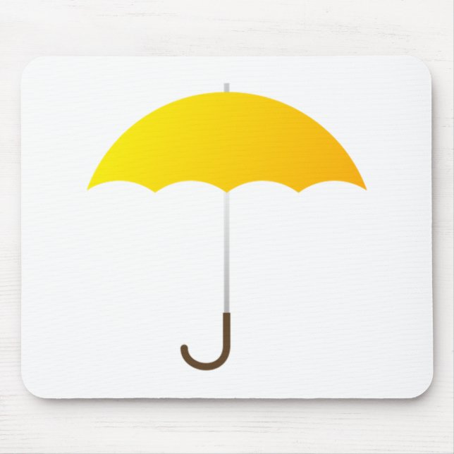Yellow Umbrella Mouse Pad (Front)