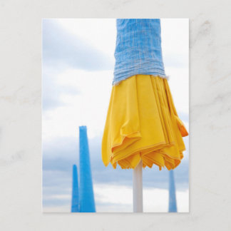 Yellow umbrella postcard