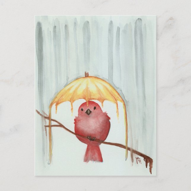 Yellow Umbrella Postcard (Front)