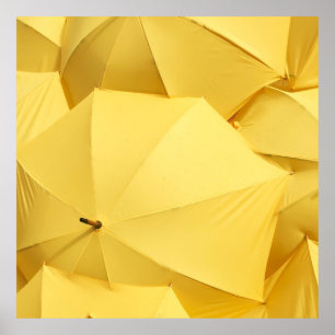 Yellow umbrella poster