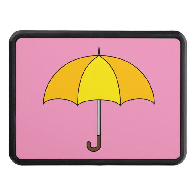 Yellow Umbrella Trailer Hitch Cover (Front)
