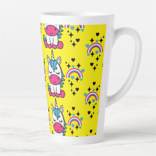 Yellow Unicorn Pony Latte Mug