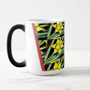 Yellow Valuable Flowers Pattern Magic Mug