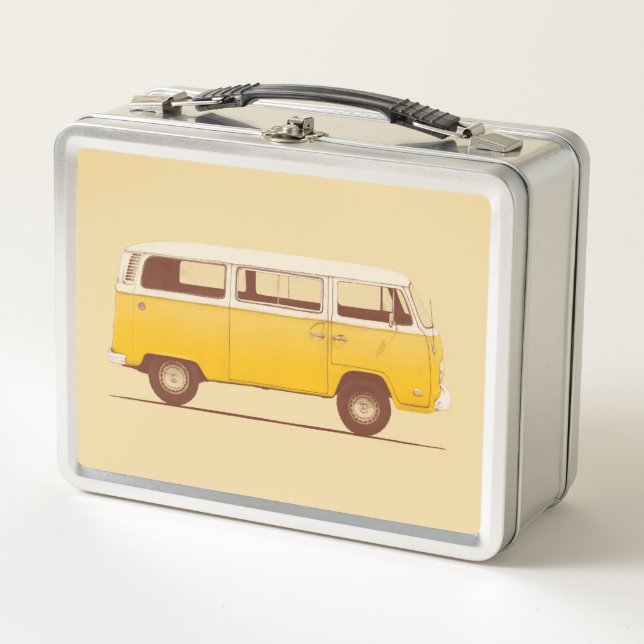 Yellow Van | Florent Bodart Metal Lunch Box (Front)